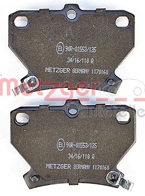 METZGER 1170160 GREENPARTS Bremsbelagsatz, Scheibenbremse